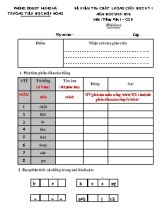Đề kiểm tra chất lượng cuối học kỳ I môn Tiếng Việt (CGD) Lớp 1 - Năm học 2015-2016 - Trường Tiểu học Điệp Nông